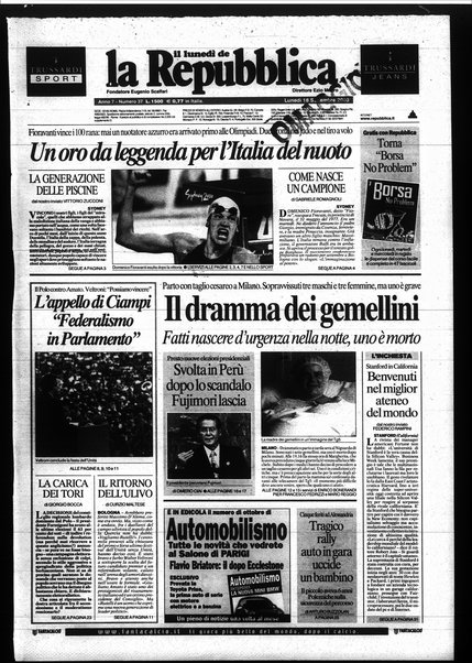 Il lunedì de La repubblica